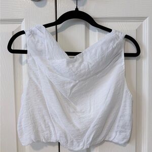 Abercrombie & Fitch White Crop Top